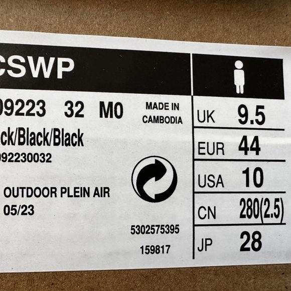 Salomon OUTblast TS CSWP Snow Boots Mens US 10/ EU 44 Black /Black 409223 - Picture 6 of 6